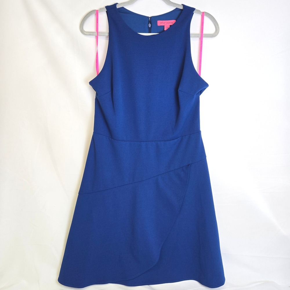 Betsey Johnson Sleeveless‎ Dress Blue Modern Minimalist Cocktail Party Size 10